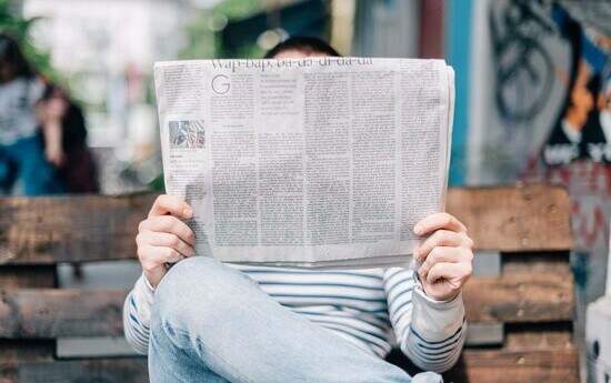 stack of newspapers